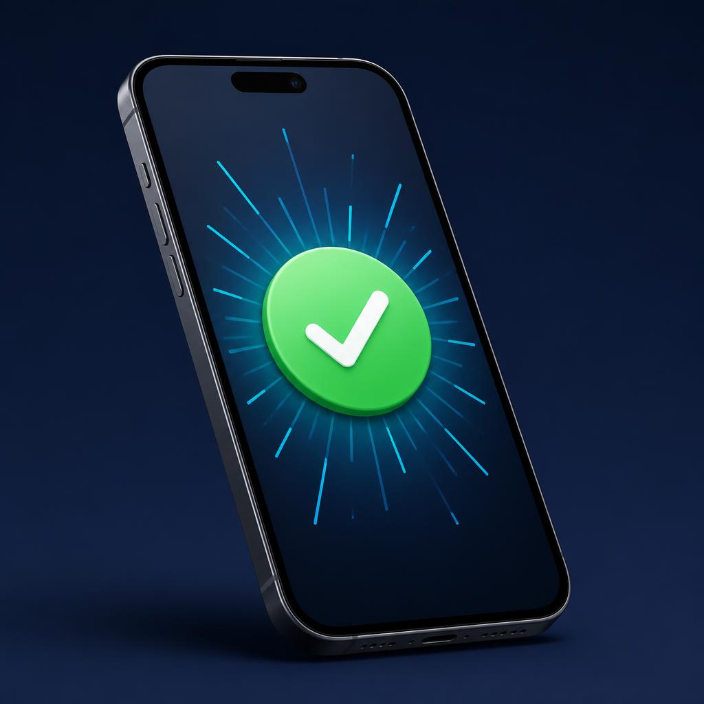 Celular con la confirmación de una recarga exitosa